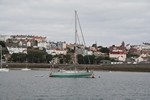 Guernsey Ankeren met Edag in zijn bijboot